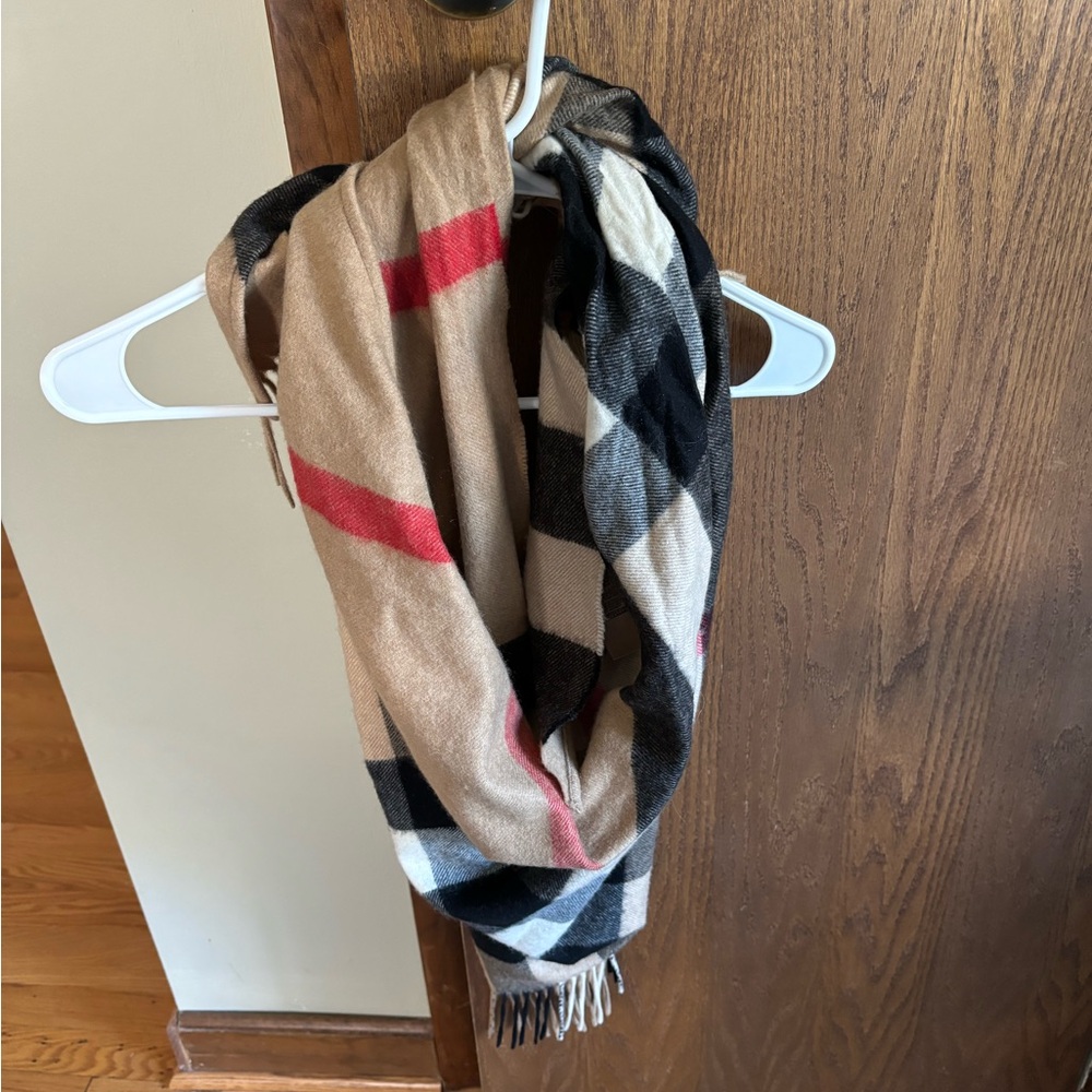 Authentic 100 percent cashmere Burberry handkerchief scarf.